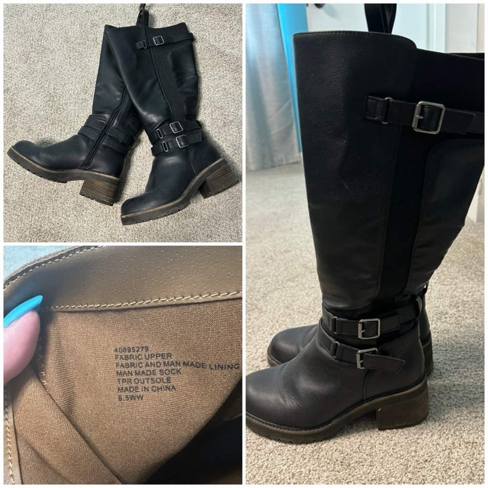Torrid Black Moto Boots with Buckle Detail